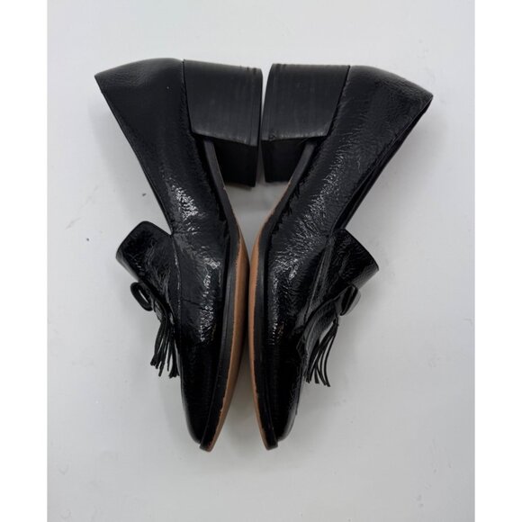Rebecca Minkoff Edie Black Patent Leather Tassel Loafers Size 8M - Picture 8 of 12